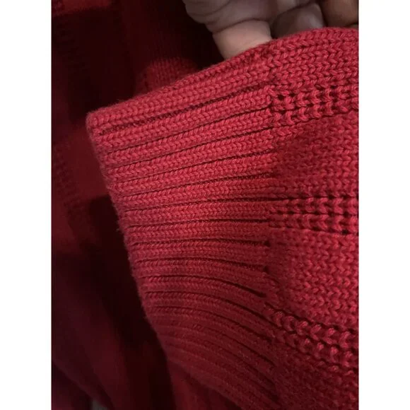 CHAPS RALPH LAUREN Men's RED Crew Neck Cotton Cable-Knit Sweater XXL NWT